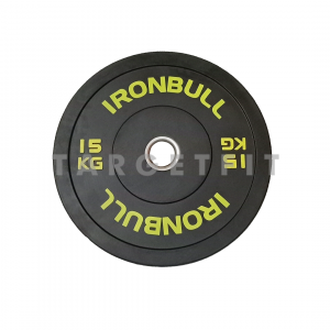 Black Rubber Bumper Plate Ironbull 15kg